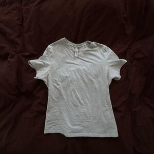 Skims Cotton Jersey Short Sleeve Tshirt Light Blue